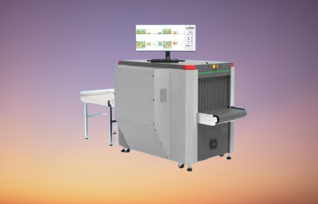 High-precision dual view x ray baggage scanner for security checks