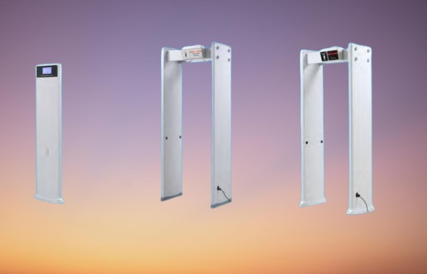 walk through metal detector used in airport screening