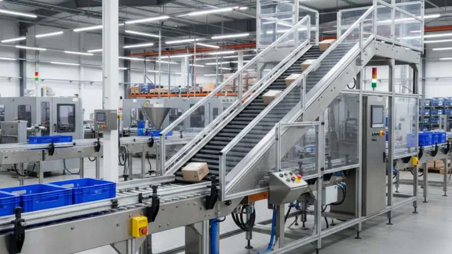 Custom conveyor system designed and installed by Industrial Conveyors in Wellington, New Zealand