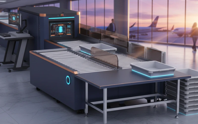 Automatic Tray Return Systems for Airport Security Checkpoints