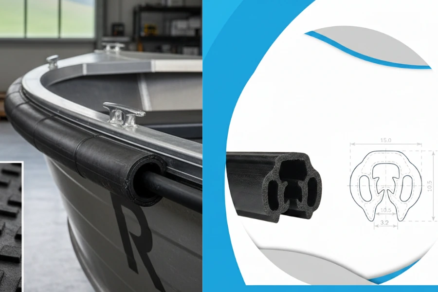 Gunwale rubber seals for boats and marine vessels in New Zealand