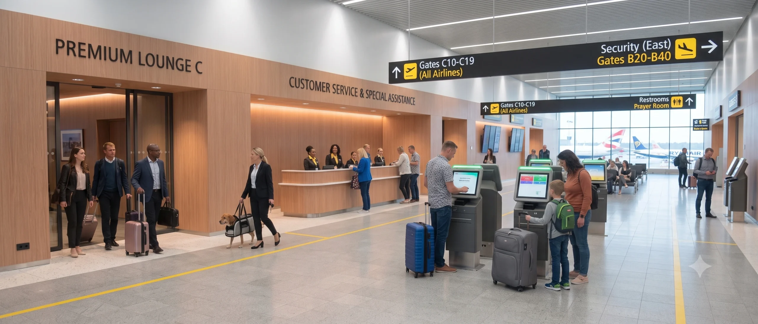 Automated self-service bag drop system in an airport